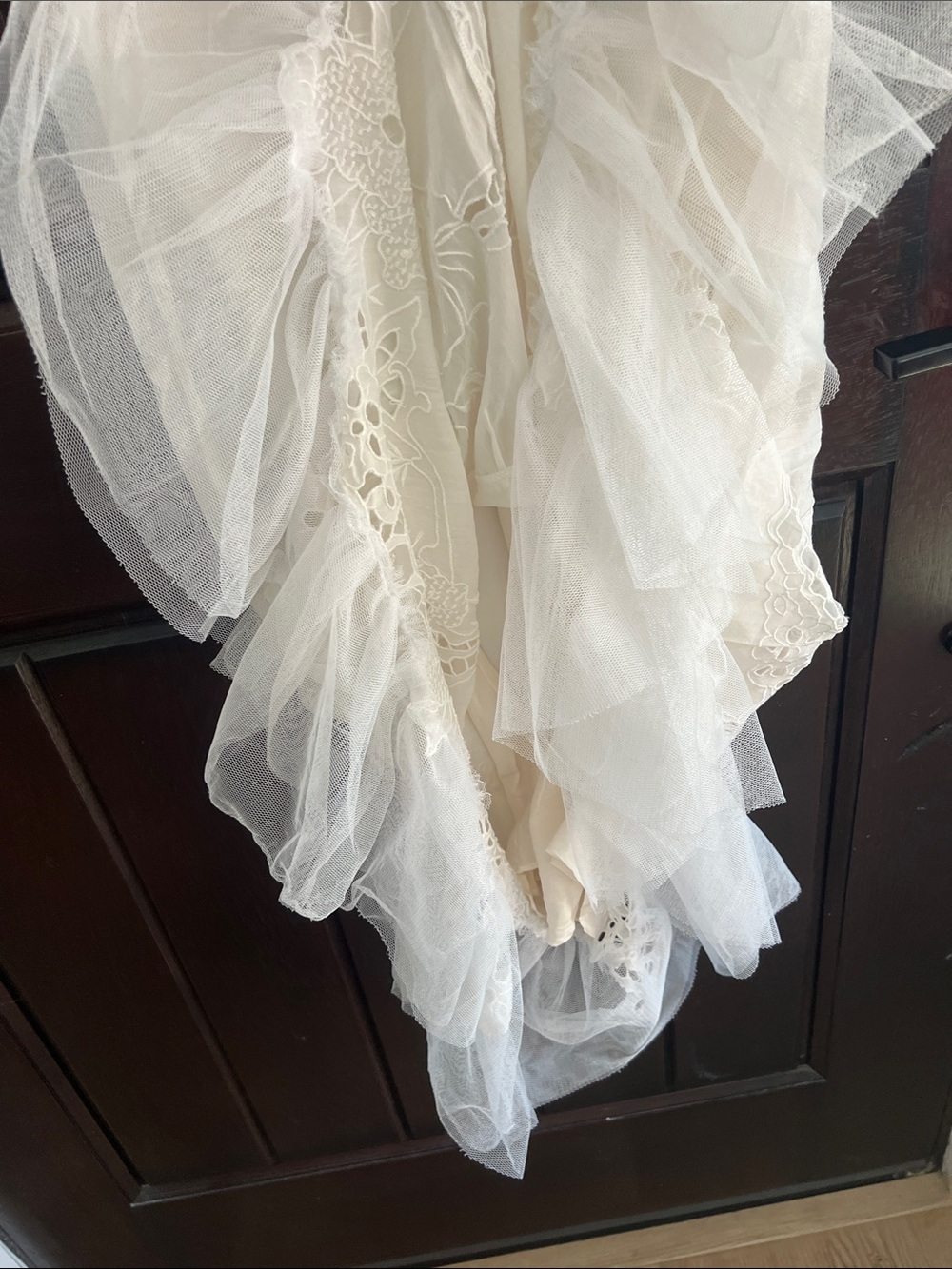 Rebecca Taylor Cream Lace Tiered Maxi Skirt - Picture 4 of 9
